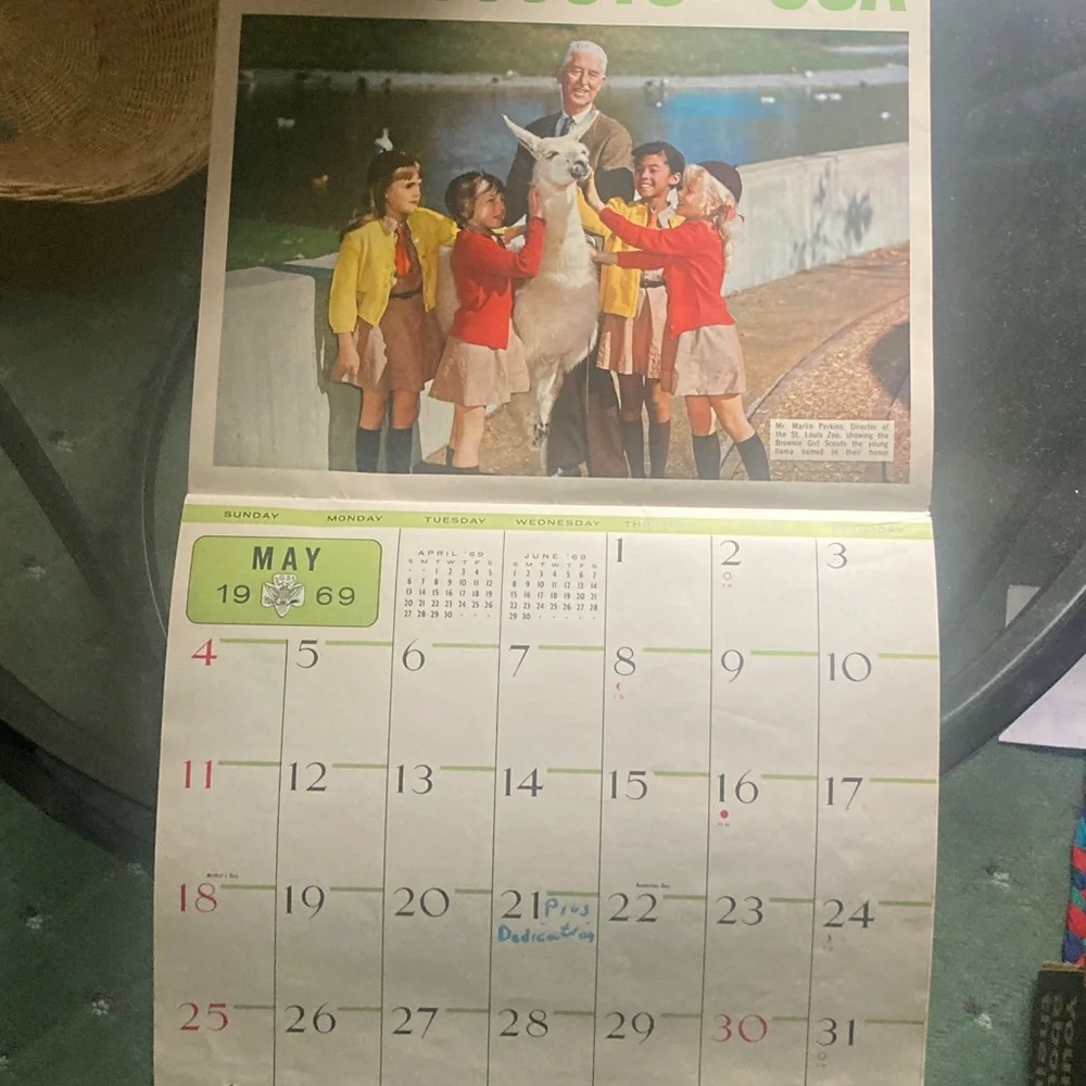 1969 Girl Scout Calendar